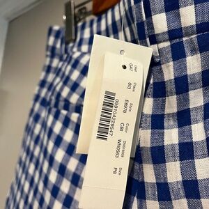 J Crew blue and white gingham